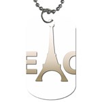 pray for Paris Peace Dog Tag (One Side)