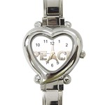 pray for Paris Peace Heart Italian Charm Watch