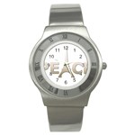 pray for Paris Peace Stainless Steel Watch