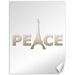 pray for Paris Peace Canvas 12  x 16 