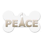 pray for Paris Peace Dog Tag Bone (Two Sides)