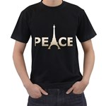 pray for Paris Peace Men s T-Shirt (Black)