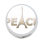 pray for Paris Peace 4-Port USB Hub (One Side)