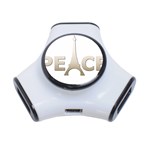 pray for Paris Peace 3-Port USB Hub