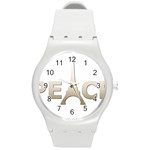 pray for Paris Peace Round Plastic Sport Watch (M)