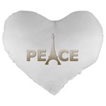 pray for Paris Peace Large 19  Premium Heart Shape Cushion