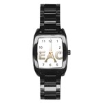 pray for Paris Peace Stainless Steel Barrel Watch