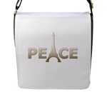 pray for Paris Peace Flap Closure Messenger Bag (L)