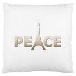 pray for Paris Peace Large Flano Cushion Case (One Side)