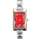 sports Emoji Rectangle Italian Charm Watch