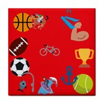 sports Emoji Tile Coaster