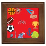 sports Emoji Framed Tile