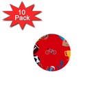 sports Emoji 1  Mini Button (10 pack) 