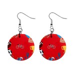 sports Emoji 1  Button Earrings