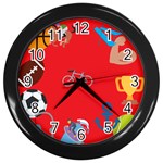 sports Emoji Wall Clock (Black)