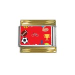 sports Emoji Gold Trim Italian Charm (9mm)