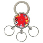 sports Emoji 3-Ring Key Chain