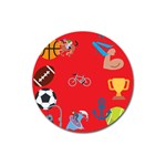 sports Emoji Magnet 3  (Round)