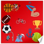 sports Emoji Canvas 12  x 12 