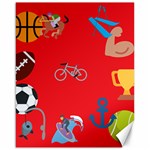 sports Emoji Canvas 16  x 20 