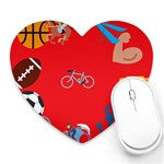 sports Emoji Heart Mousepad