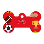 sports Emoji Dog Tag Bone (One Side)