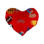 sports Emoji Standard 16  Premium Heart Shape Cushion 