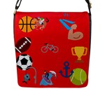 sports Emoji Flap Closure Messenger Bag (L)