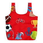 sports Emoji Full Print Recycle Bag (L)