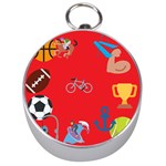 sports Emoji Silver Compass