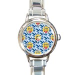 chanukkah hanukkah Emoji Round Italian Charm Watch