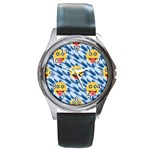 chanukkah hanukkah Emoji Round Metal Watch