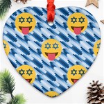 chanukkah hanukkah Emoji Ornament (Heart)