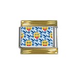 chanukkah hanukkah Emoji Gold Trim Italian Charm (9mm)