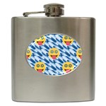 chanukkah hanukkah Emoji Hip Flask (6 oz)