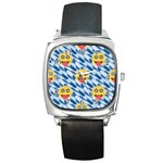 chanukkah hanukkah Emoji Square Metal Watch