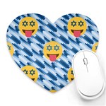 chanukkah hanukkah Emoji Heart Mousepad