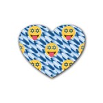 chanukkah hanukkah Emoji Rubber Coaster (Heart)