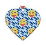 chanukkah hanukkah Emoji Dog Tag Heart (One Side)