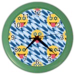 chanukkah hanukkah Emoji Color Wall Clock