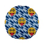 chanukkah hanukkah Emoji Standard 15  Premium Round Cushion 