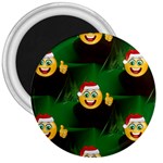 santa Emoji Christmas 3  Magnet