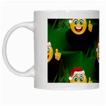 santa Emoji Christmas White Mug