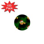 santa Emoji Christmas 1  Mini Button (100 pack) 