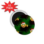 santa Emoji Christmas 1.75  Magnet (10 pack) 