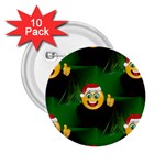 santa Emoji Christmas 2.25  Button (10 pack)