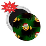 santa Emoji Christmas 2.25  Magnet (10 pack)