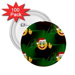 santa Emoji Christmas 2.25  Button (100 pack)