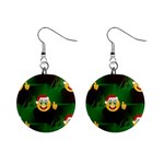 santa Emoji Christmas 1  Button Earrings