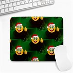 santa Emoji Christmas Large Mousepad